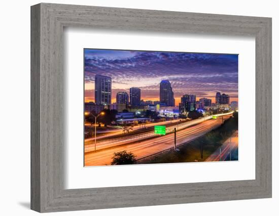 Orlando, Florida, USA Skyline over the Highway.-SeanPavonePhoto-Framed Photographic Print