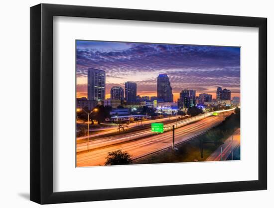 Orlando, Florida, USA Skyline over the Highway.-SeanPavonePhoto-Framed Photographic Print