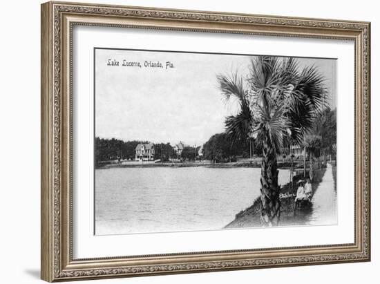 Orlando, Florida - View of Lake Lucerne from Shore-Lantern Press-Framed Art Print