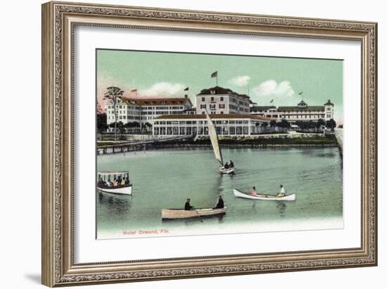 Ormond, Florida - Hotel Ormond Exterior View-Lantern Press-Framed Art Print