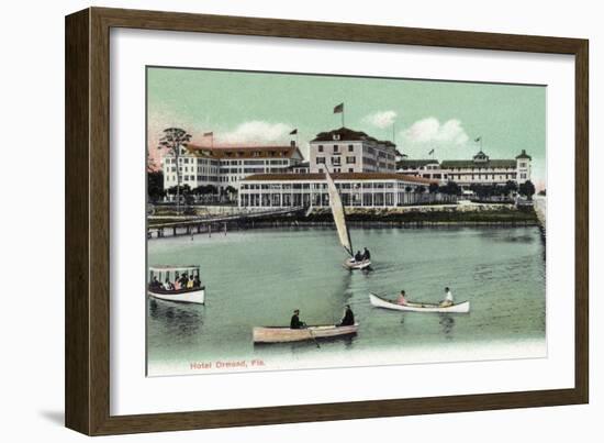 Ormond, Florida - Hotel Ormond Exterior View-Lantern Press-Framed Art Print