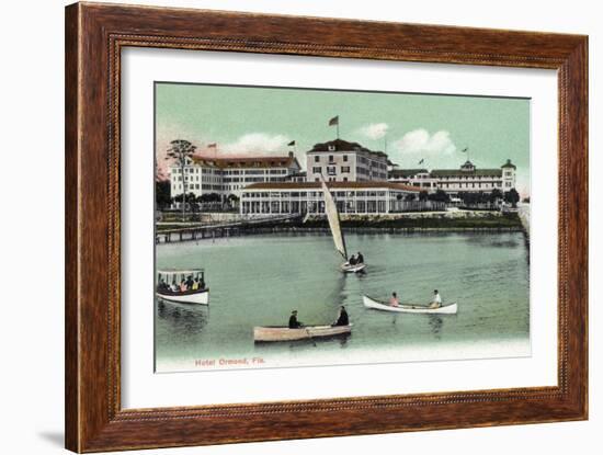 Ormond, Florida - Hotel Ormond Exterior View-Lantern Press-Framed Art Print