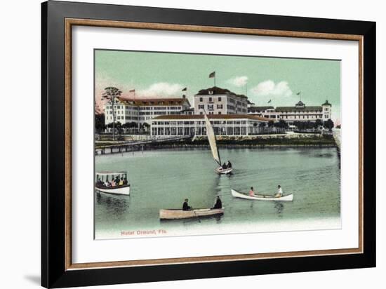 Ormond, Florida - Hotel Ormond Exterior View-Lantern Press-Framed Art Print