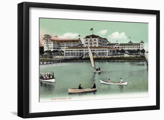 Ormond, Florida - Hotel Ormond Exterior View-Lantern Press-Framed Art Print