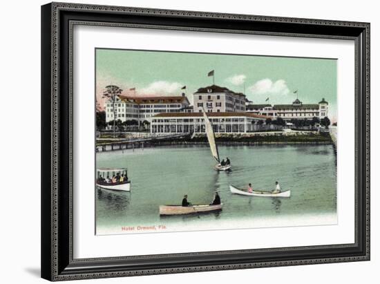 Ormond, Florida - Hotel Ormond Exterior View-Lantern Press-Framed Art Print