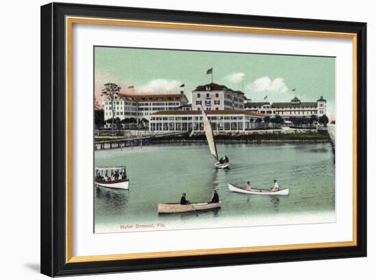 Ormond, Florida - Hotel Ormond Exterior View-Lantern Press-Framed Art Print