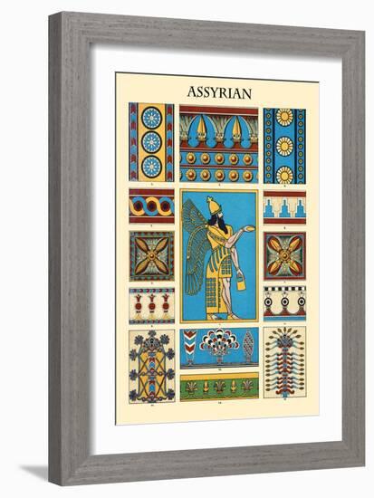 Ornament-Assyrian-Racinet-Framed Art Print