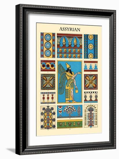 Ornament-Assyrian-Racinet-Framed Premium Giclee Print