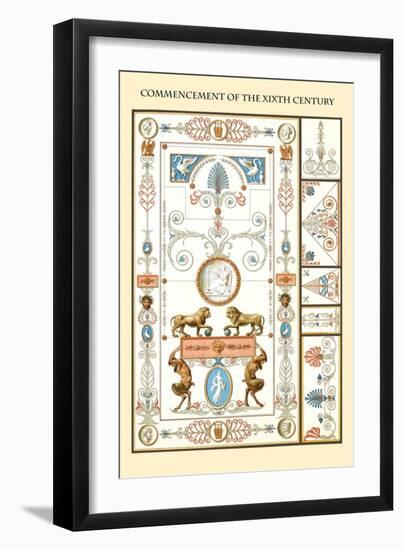 Ornament-Commencement of the XIXth Century-Racinet-Framed Art Print