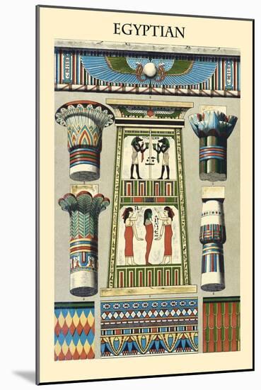 Ornament-Egyptian-Racinet-Mounted Art Print