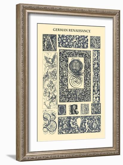 Ornament-German Renaissance-Racinet-Framed Art Print