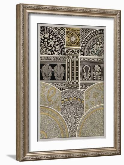 Ornament in Gold and Silver I-Vision Studio-Framed Art Print