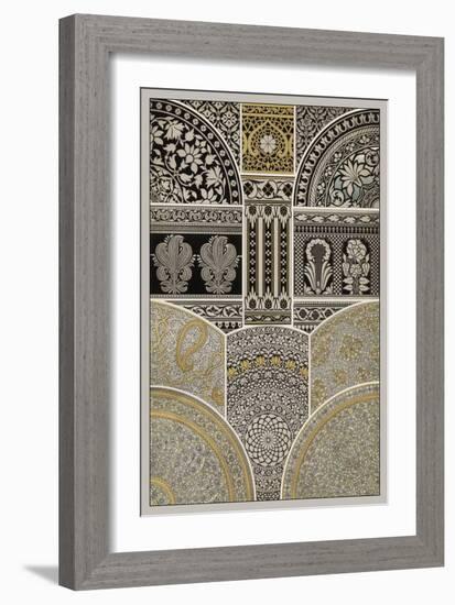 Ornament in Gold and Silver I-Vision Studio-Framed Art Print