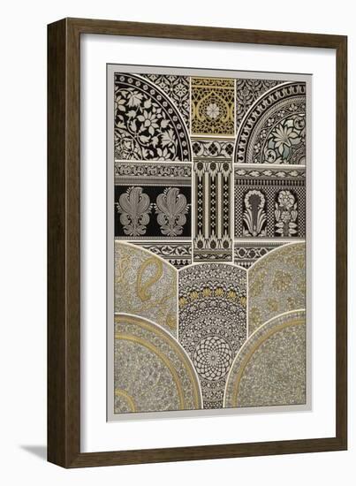 Ornament in Gold and Silver I-Vision Studio-Framed Art Print