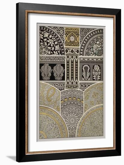 Ornament in Gold and Silver I-Vision Studio-Framed Art Print