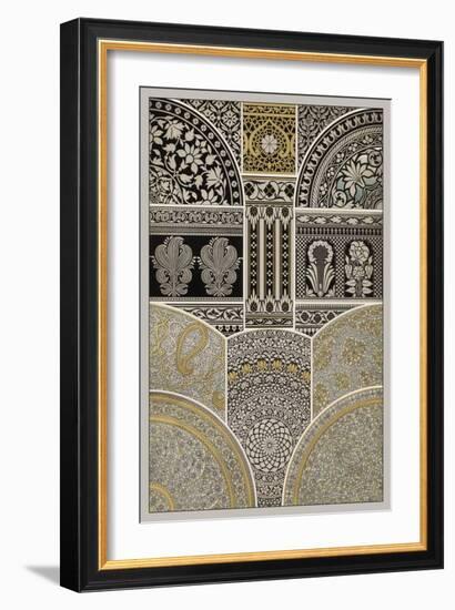 Ornament in Gold and Silver I-Vision Studio-Framed Art Print