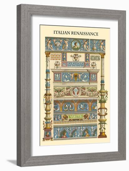 Ornament-Italian Renaissance-Racinet-Framed Art Print