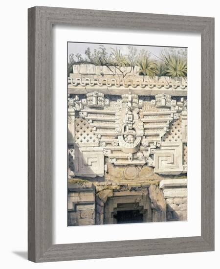 Ornament over Principal Doorway at Casa Del Gobernador, from 'Views of Ancient Monuments in…-Frederick Catherwood-Framed Giclee Print