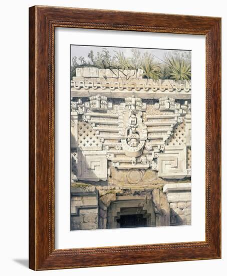 Ornament over Principal Doorway at Casa Del Gobernador, from 'Views of Ancient Monuments in…-Frederick Catherwood-Framed Giclee Print