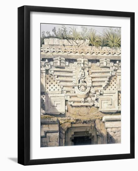 Ornament over Principal Doorway at Casa Del Gobernador, from 'Views of Ancient Monuments in…-Frederick Catherwood-Framed Giclee Print