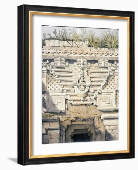 Ornament over Principal Doorway at Casa Del Gobernador, from 'Views of Ancient Monuments in…-Frederick Catherwood-Framed Giclee Print