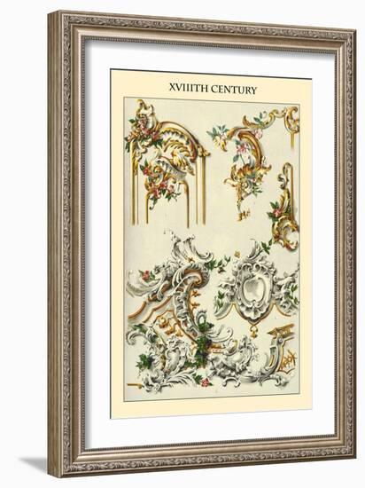 Ornament-XVIIIth Century-Racinet-Framed Art Print