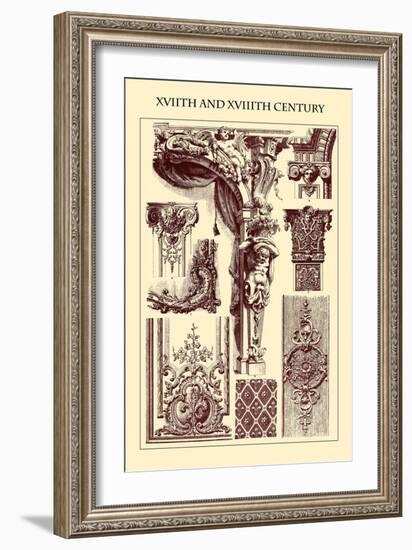 Ornament-Xviith and Xviiith Century-Racinet-Framed Art Print