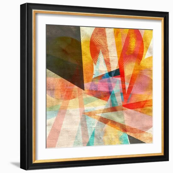 Ornamental Abstract Pattern-Tanor-Framed Art Print