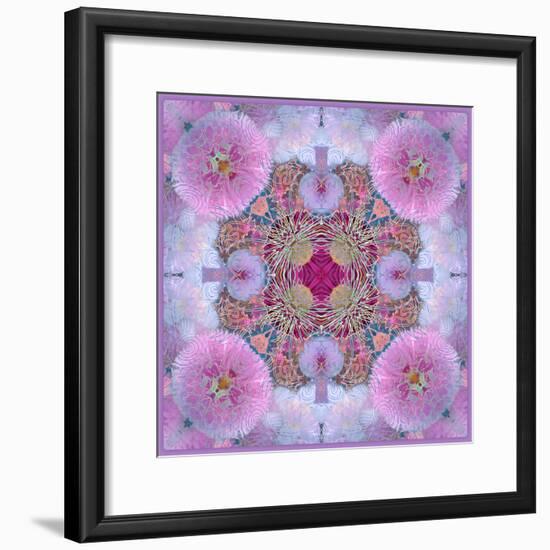 Ornamental Blossoms Mandala-Alaya Gadeh-Framed Photographic Print