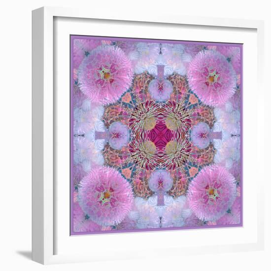 Ornamental Blossoms Mandala-Alaya Gadeh-Framed Photographic Print