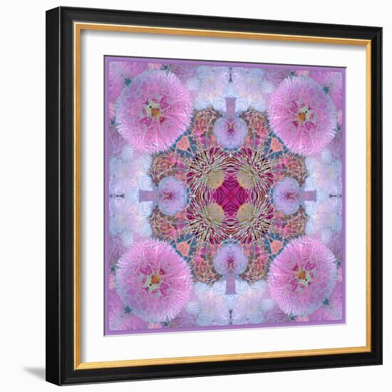 Ornamental Blossoms Mandala-Alaya Gadeh-Framed Photographic Print