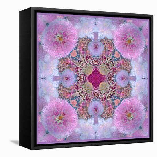 Ornamental Blossoms Mandala-Alaya Gadeh-Framed Premier Image Canvas