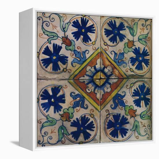 Ornamental Dutch tiles, Italian influence, c1600-Unknown-Framed Premier Image Canvas