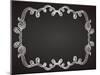 Ornamental Frame on Chalkboard-tukkki-Mounted Art Print