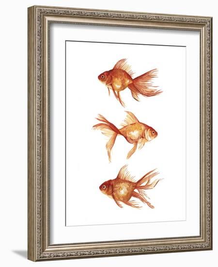 Ornamental Goldfish III-Emma Scarvey-Framed Art Print