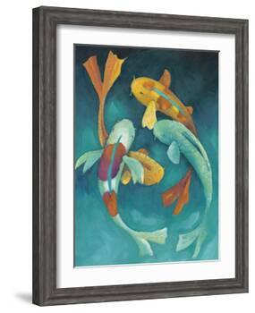 Ornamental Koi II-Chariklia Zarris-Framed Art Print