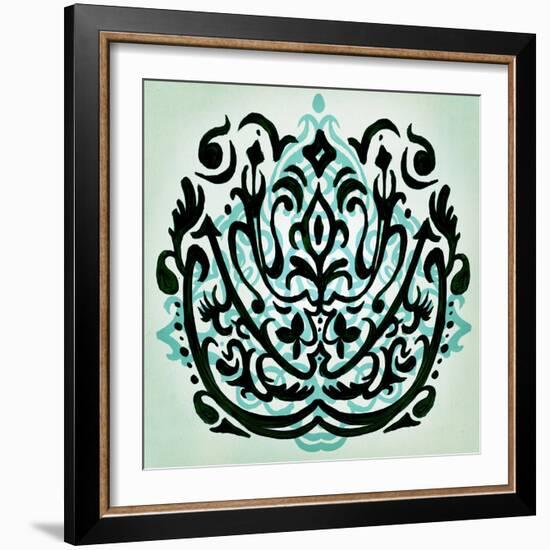 Ornamental Navy Pattern I-Anna Polanski-Framed Art Print