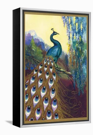 Ornamental Peacock-null-Framed Premier Image Canvas