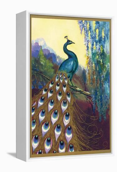 Ornamental Peacock-null-Framed Premier Image Canvas