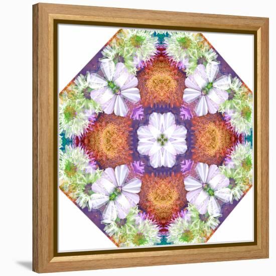 Ornamental Rhomb from Flowers-Alaya Gadeh-Framed Premier Image Canvas