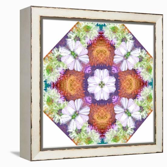 Ornamental Rhomb from Flowers-Alaya Gadeh-Framed Premier Image Canvas