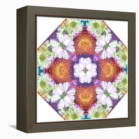 Ornamental Rhomb from Flowers-Alaya Gadeh-Framed Premier Image Canvas