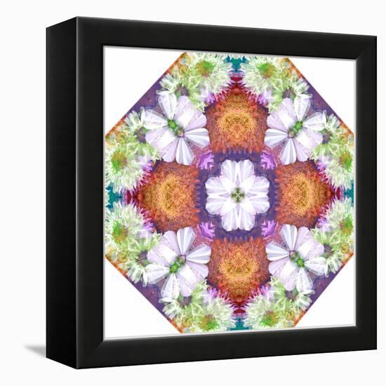 Ornamental Rhomb from Flowers-Alaya Gadeh-Framed Premier Image Canvas