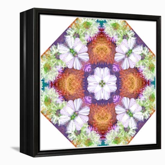 Ornamental Rhomb from Flowers-Alaya Gadeh-Framed Premier Image Canvas