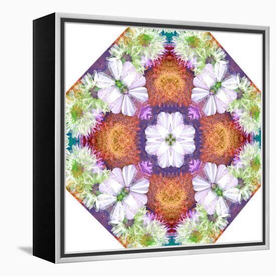 Ornamental Rhomb from Flowers-Alaya Gadeh-Framed Premier Image Canvas