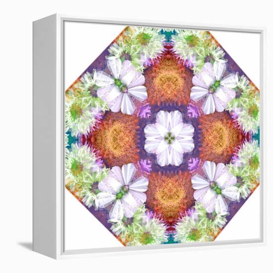 Ornamental Rhomb from Flowers-Alaya Gadeh-Framed Premier Image Canvas