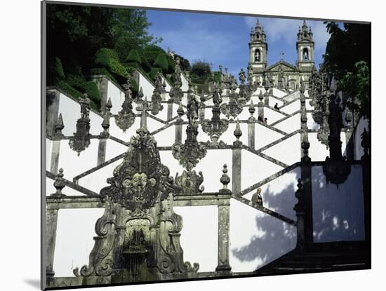 Ornamental Stairway, Bom Jesus Church, 18th Century, Bom Jesus Do Monte, Braga, Minho, Portugal-Christopher Rennie-Mounted Photographic Print