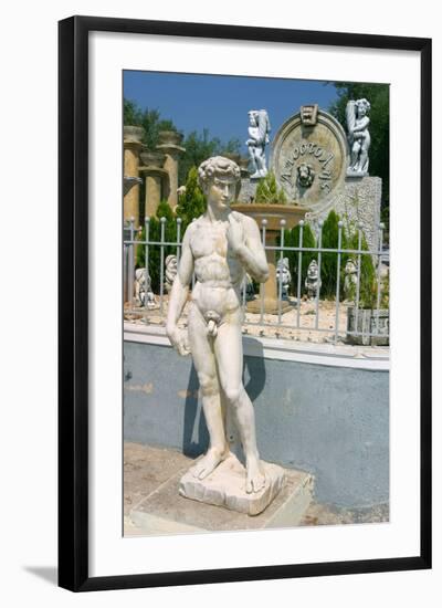 Ornamental Statues, Kefalonia, Greece-Peter Thompson-Framed Photographic Print