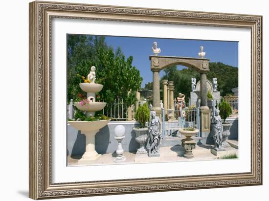 Ornamental Statues, Kefalonia, Greece-Peter Thompson-Framed Photographic Print