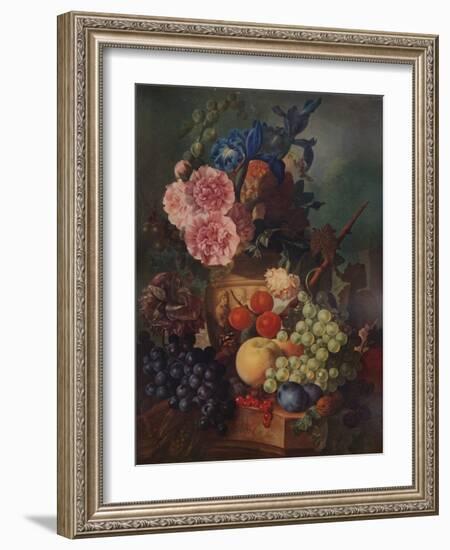 'Ornamental Vase of Flowers and Fruit', c1798, (1938)-Jan van Os-Framed Giclee Print